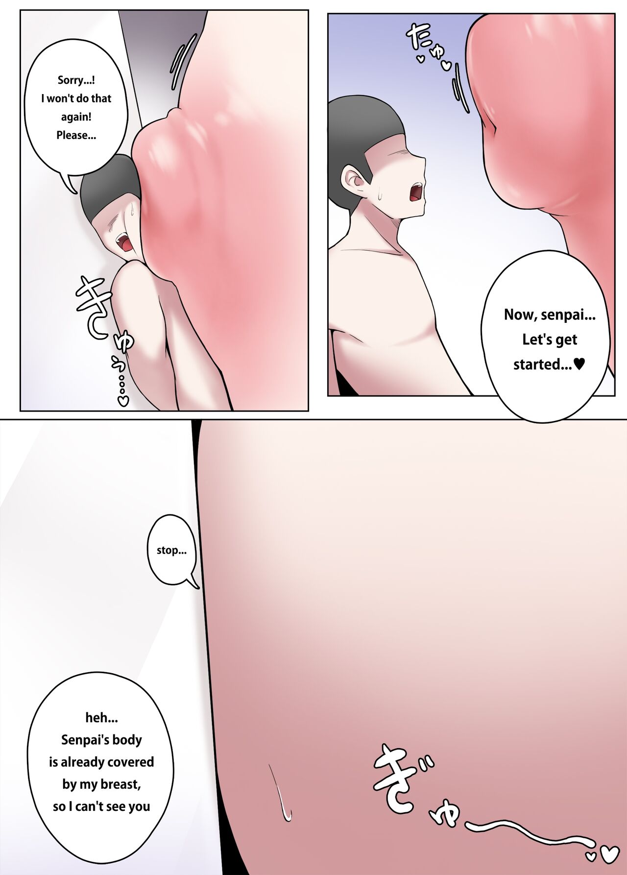 A Senpai who was crushed by his Kouhai's huge breast page 2 full