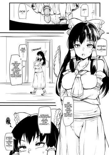 [Makin] Futanari Furan-chan ga Reimu o Chokyo Suru Manga [Spanish] [It's Just a Hobby] cover