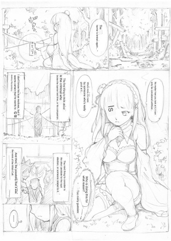 [Fujiwara Shunichi] Emilia Kumo Ito Kousoku Manga (Re: Zero kara Hajimeru Isekai Seikatsu) google translate cover