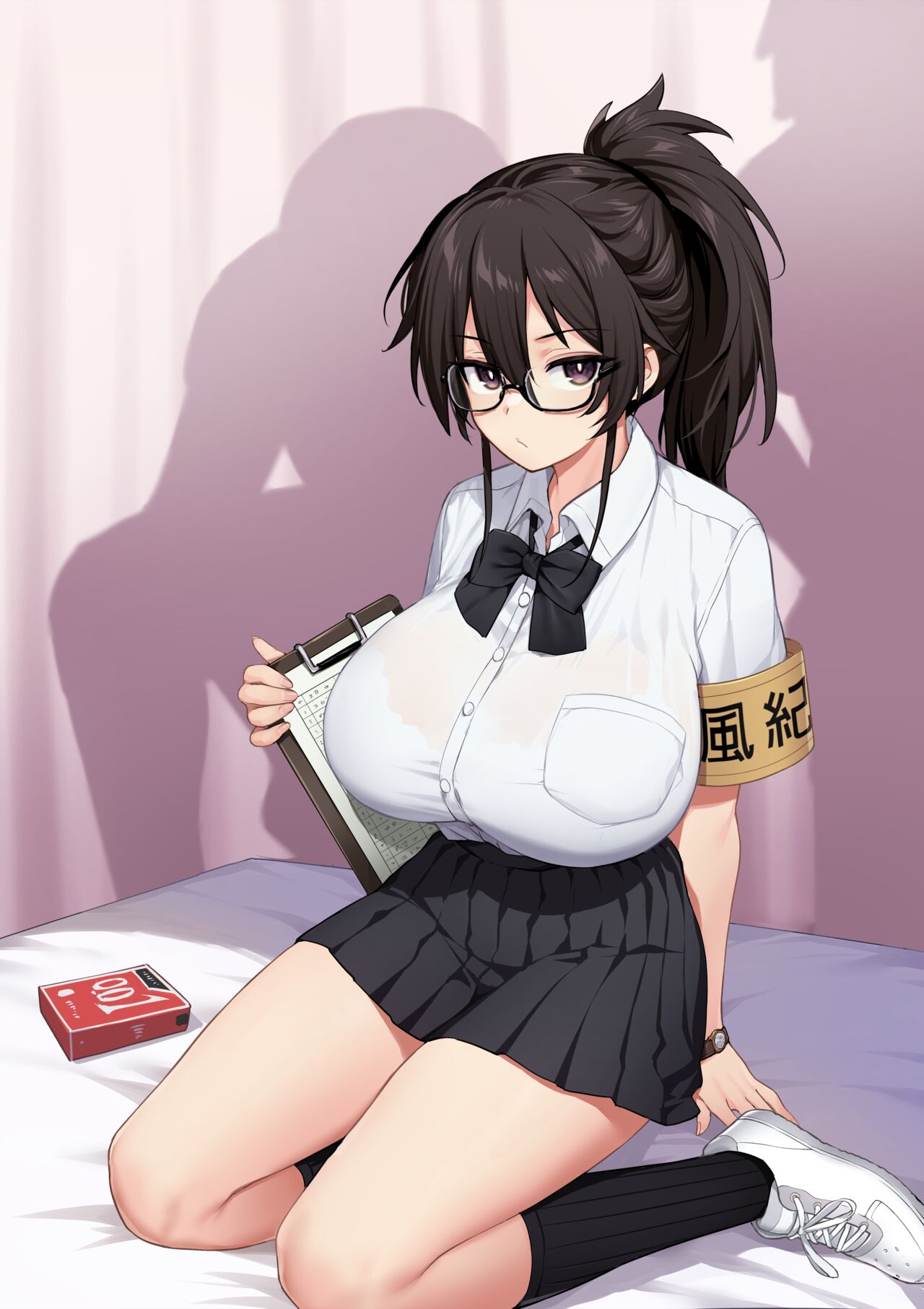 Atarashii Fuuki Iinchou wa Mune ga Ookii to Iu Uwasa ga Aru page 2 full