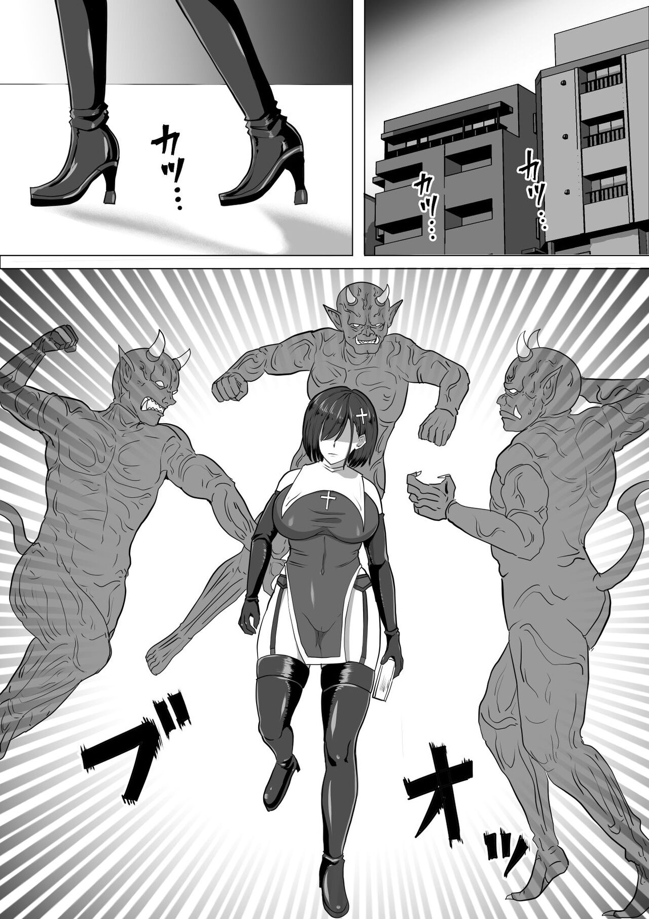 Futanari Shasei Kanri! 2 ~100-nichi-go ni Shasei suru Taima Shito Luna~ | 후타나리 사정관리 2 ~100일 후에 사정하는 퇴마사 루나~ page 3 full