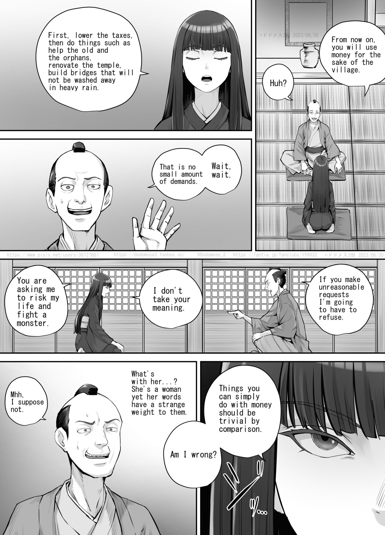 Maegami Pattsun Kurokami Long no Onnanoko ga Youkai o Taiji suru Ohanashi page 4 full