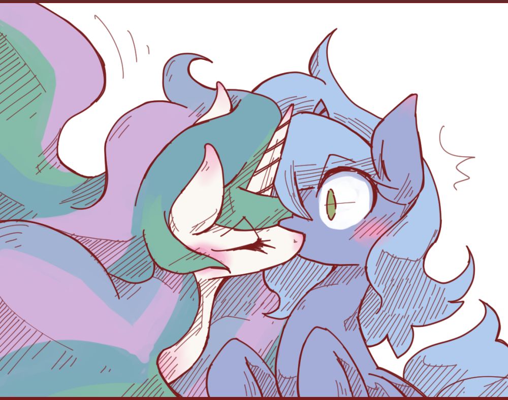 Celestia Checking Luna's Orifices For Banana page 2 full