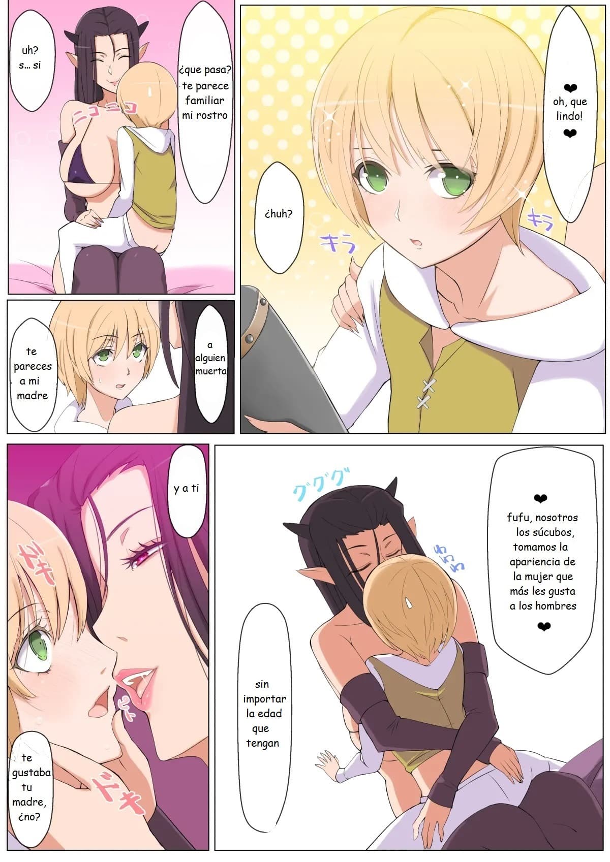 Yami no Sekai ni Ochitara Succubus Mama ni Otosaremashita | Cai en la oscuridad al ser atrapado por una mami succubo page 6 full