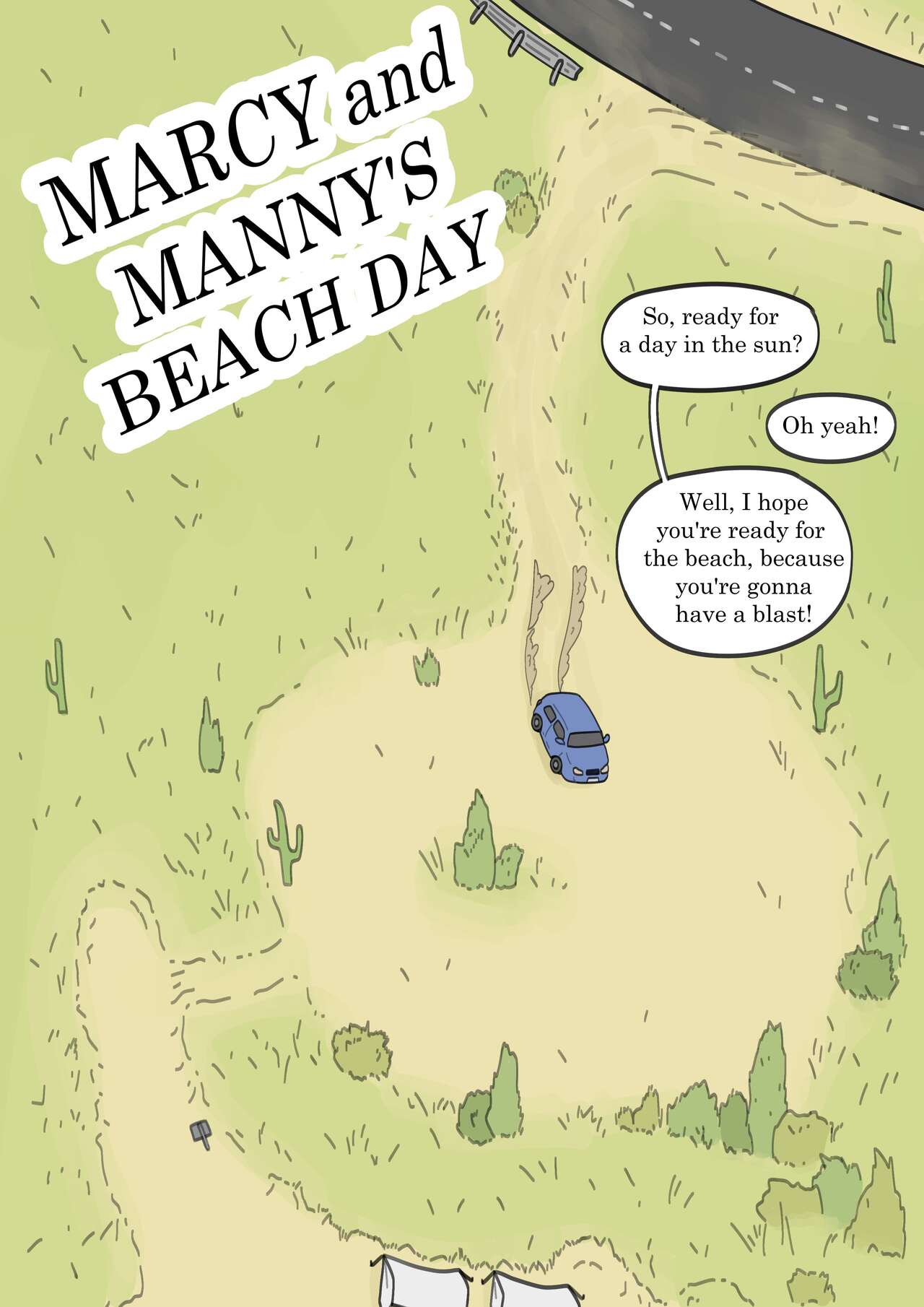 Manny and Marcy's beach day page 1 full