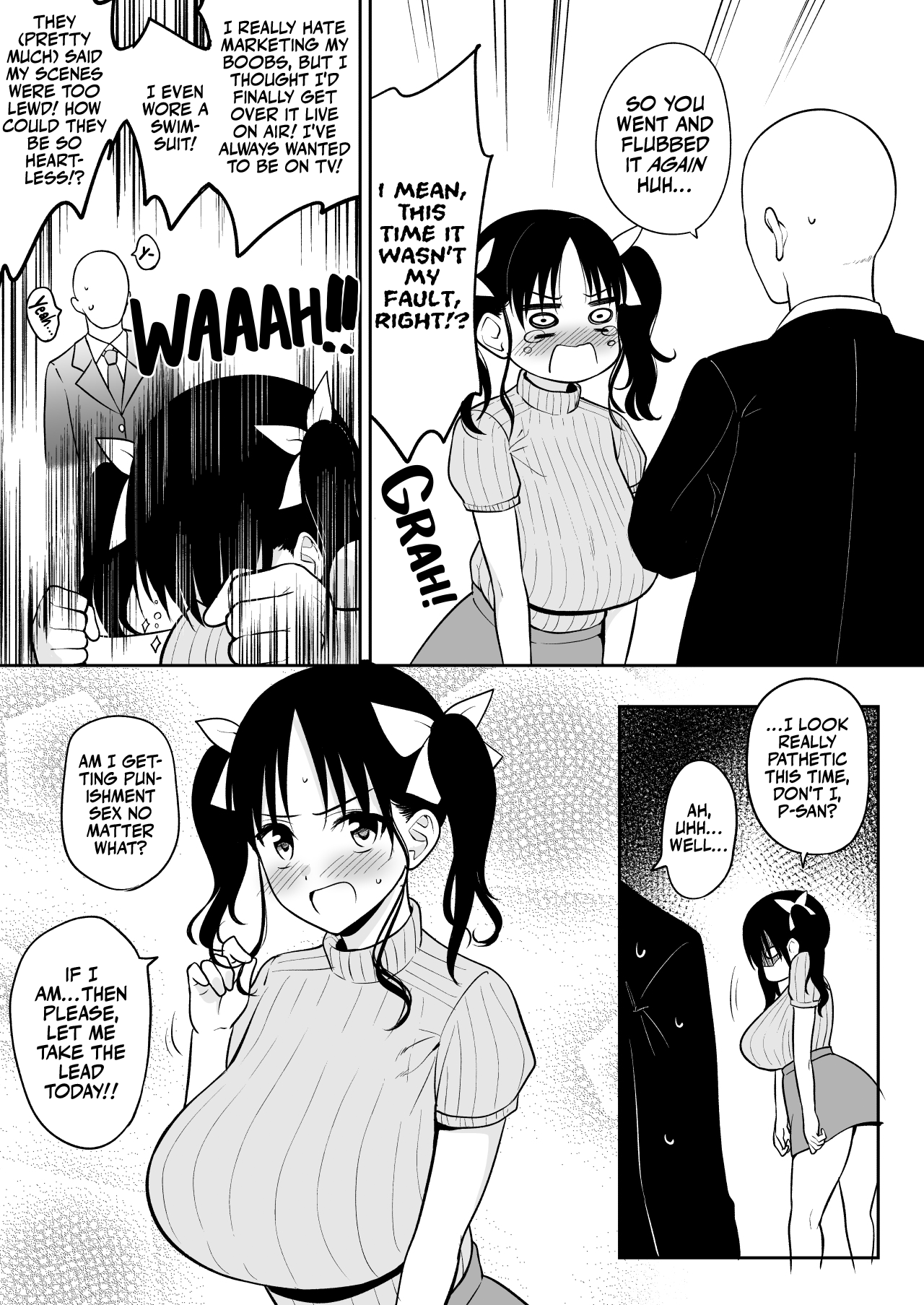 Sensitive Sugite Chijouha Shutsuen ga Hakushi ni Nattanode P-san ni Nagusame Sex shite Morau Chounyuu Chika Idol-chan | A Hypersensitive, Saggy Breasted Underground Idol Blanks Out on Network TV and Has Consolation Sex with P-san page 2 full