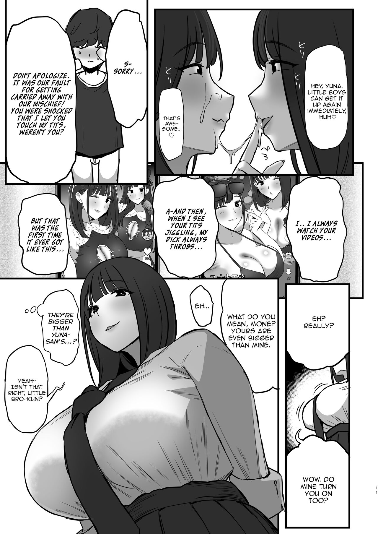 Onee-chan no Tomodachi no JK Tiktoker ni Takusan Paizuri sareru Hon | The Book where a Kid gets Titfucked a lot by Onee-chan's JK *iktoker Friends. page 12 full