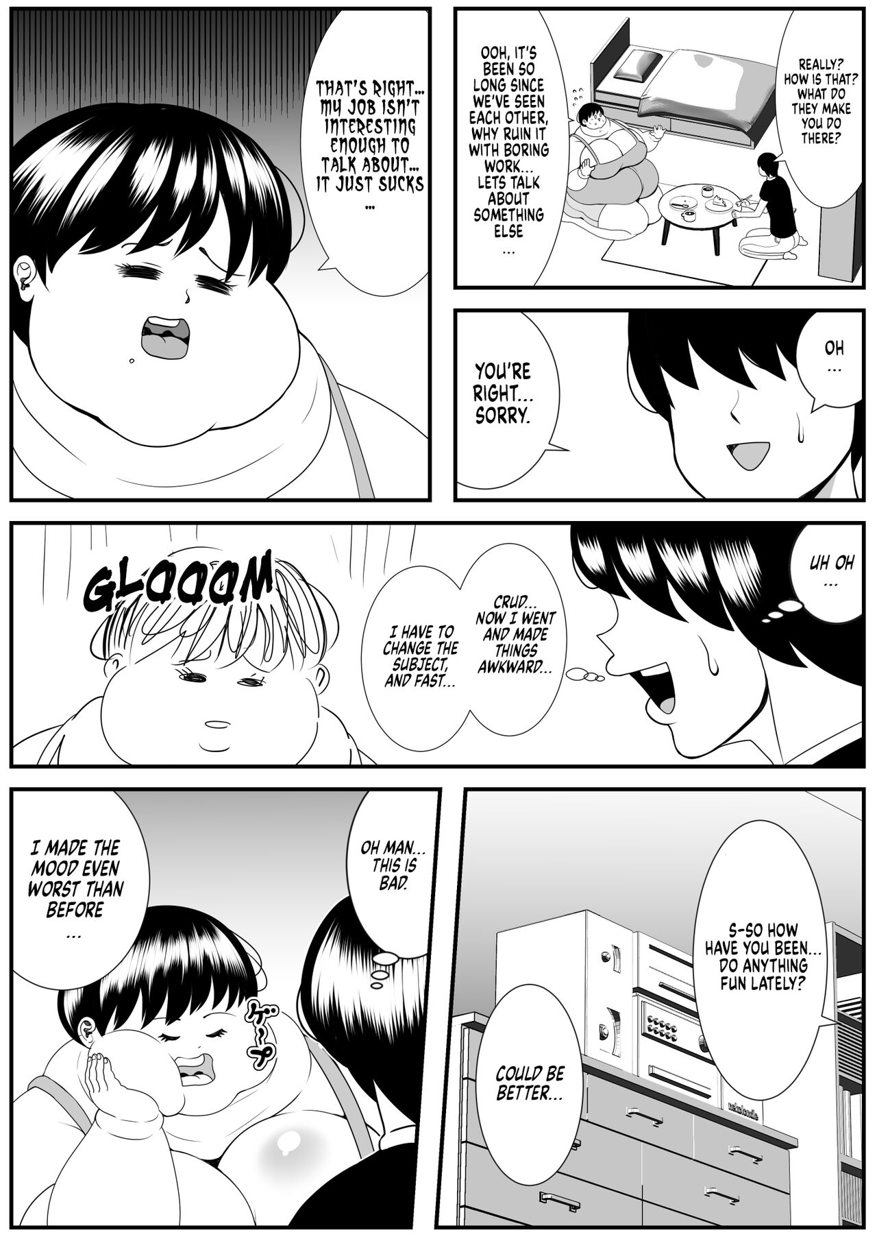 My old babysitter, who I haven’t seen in ten years, has gained weight and became monstrous | Zutto Akogarete Ita Otonari no Onee-san ni 10-nenburi ni Atte Mitara Kusodebu Monster to Kashite page 11 full