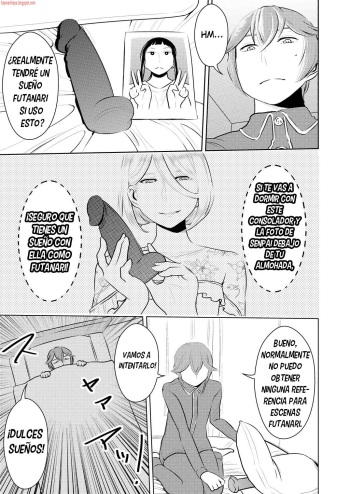 [Otokonoko to Onnanoko (Sasaki Saki)] Akogare no Senpai ni ~Futanari no Yumenouchi!~ [Spanish] [Bananare22] cover