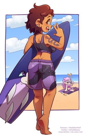[TheOtherHalf] Surfer Luz & Beach Amity (The Owl House) cover