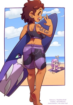 Surfer Luz & Beach Amity