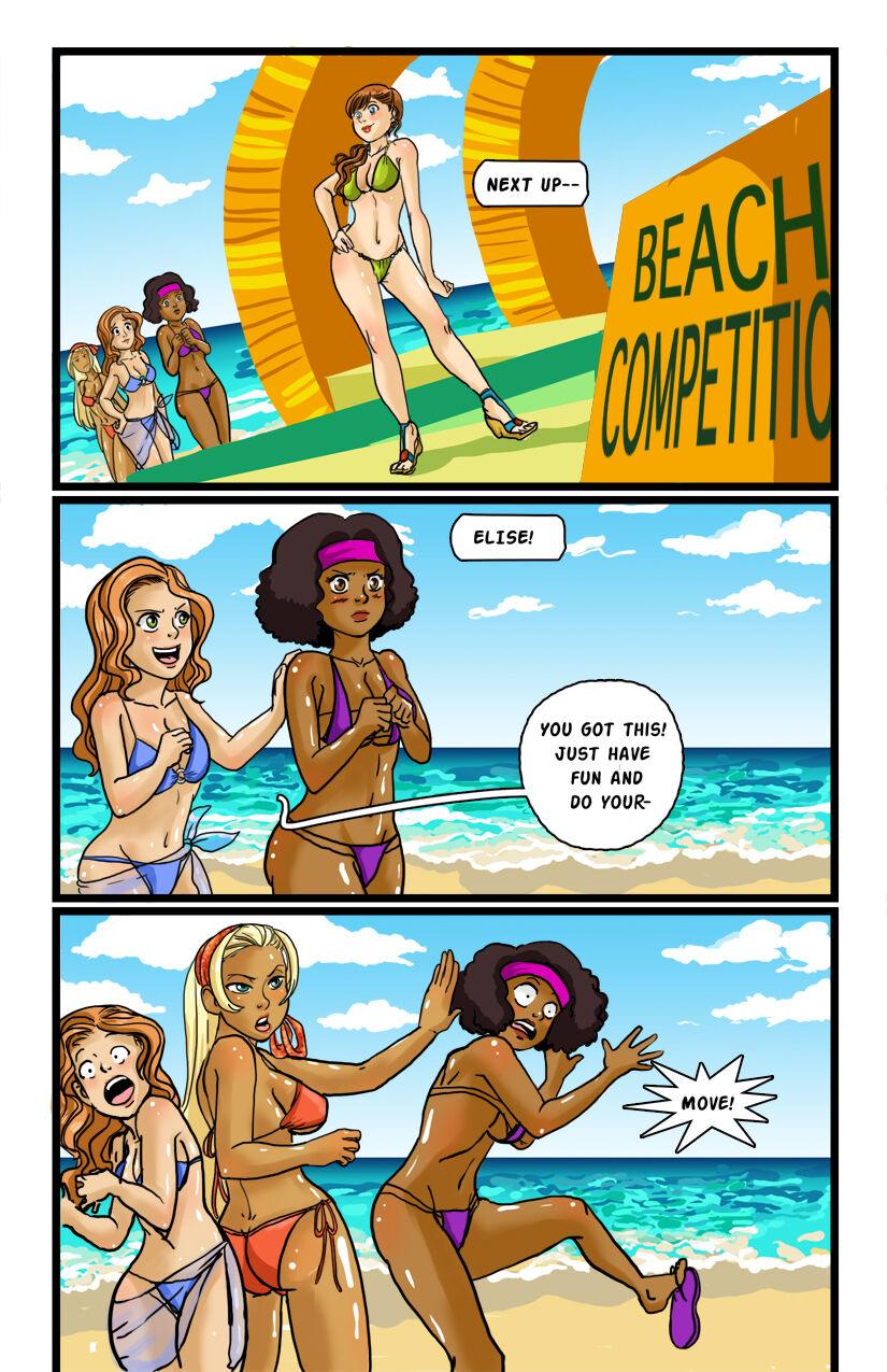 The Naked Peaches Comic: Beach page 1 full