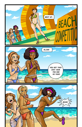 [Pink and Peachy] The Naked Peaches Comic: Beach cover