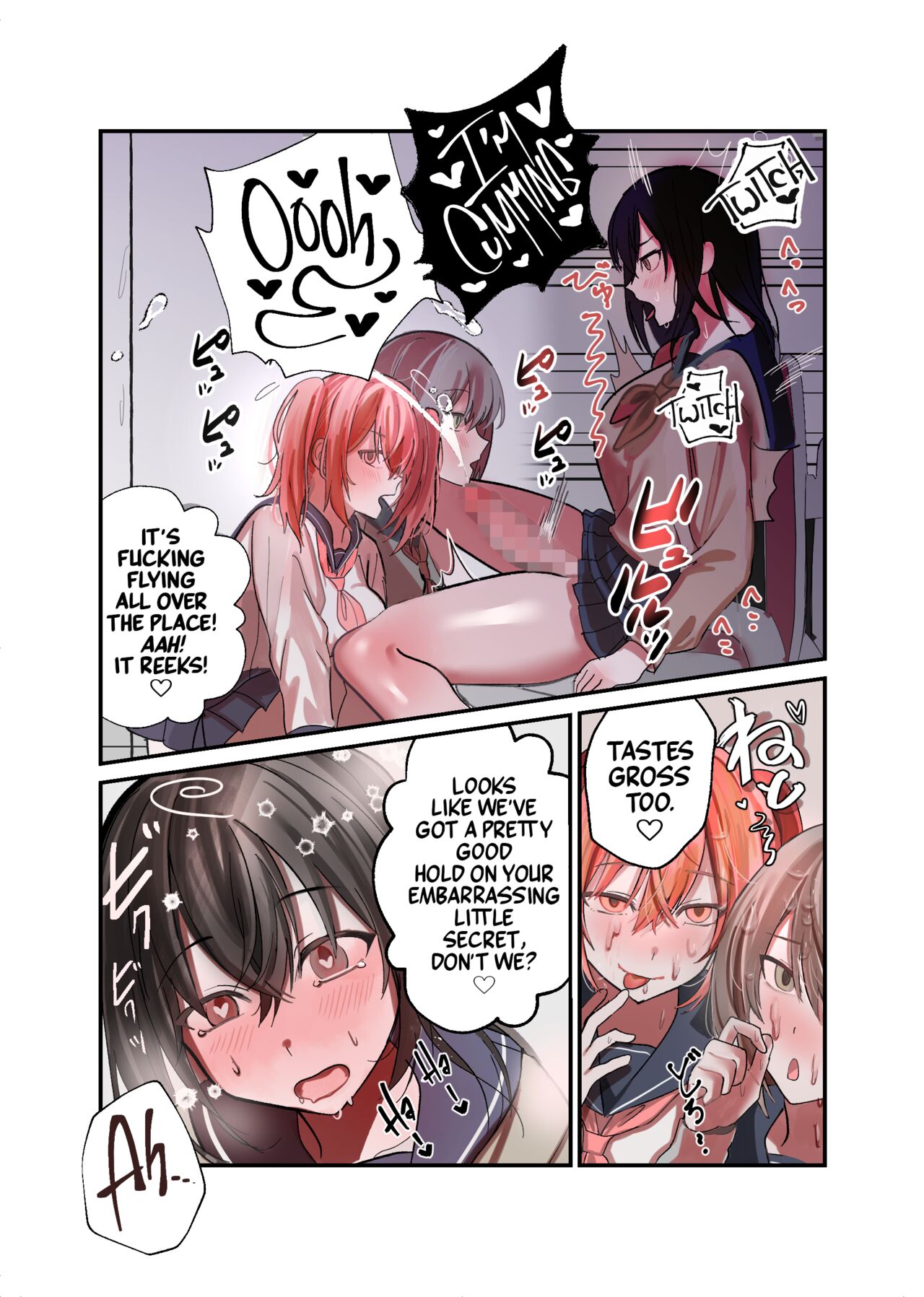 Yuutousei Mazomesu JK, Futanari Onabare~ Ijimekko ni Hasamare Sakuseitaikyuu! page 12 full